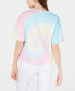 Juniors' Cotton Mickey Mouse Tie-Dyed T-Shirt