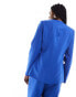 Extro & Vert tailored buttoned blazer in cobalt co-ord