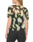 Dkny Printed Ruched Front Top Women's Xl