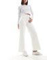 Mango wide leg jeans in off white