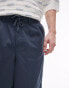 Topman wide leg trousers in mid blue