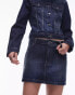 Topshop denim mini pelmet skirt in indigo