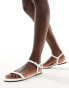 French Connection barely there flat sandals in white