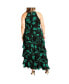 Plus Size Joelle Print High Neck Maxi Dress