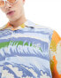 Santa Cruz wave print short sleeve revere shirt in multi