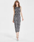 Women's Printed Textured Midi Skirt, Created for Macy's