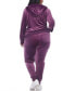 Женская пижама White Mark Plus Size Velour Tracksuit Loungewear 2pc Set