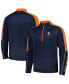 Men's Navy Illinois Fighting Illini Marled Half-Zip Jacket