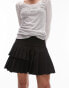 Topshop mini pleated tennis skirt in black