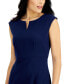 Notched-Neck Sheath Dress