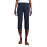 Petite Sport Knit High Rise Elastic Waist Pull On Capri Pants