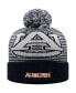 Big Boys Navy Auburn Tigers Line Up Cuffed Knit Hat with Pom