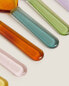 Pack of multicoloured borosilicate glass ice cream spoons (pack of 6)