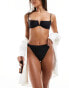 South Beach mix and match monowire bikini top with in black