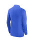 Men's Blue Club America Strike Drill Performance Raglan Quarter-Zip Long Sleeve Top