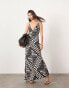 ASOS EDITION cami maxi dress in mono spot scarf print