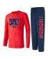 Men's Navy, Red Washington Capitals Meter Long Sleeve T-shirt and Pants Sleep Set