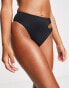 Free Society mix and match high wasit high leg slash bikini bottom in black