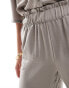 JDY Tall high waist wide leg trousers co-ord in taupe