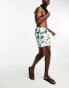 ONLY & SONS swimshorts in white floral print