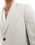 Selected Homme linen mix suit jacket in beige