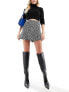 Pimkie tweed skort in charcoal grey