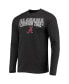 Men's Crimson, Heathered Charcoal Alabama Crimson Tide Meter Long Sleeve T-shirt and Pants Sleep Set