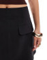 ASOS DESIGN tailored pocket detail mini skirt in black