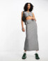 ASOS DESIGN co-ord pencil midi skirt in grey mono check