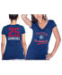 Women's Threads Ben Simmons Royal Philadelphia 76ers Name & Number Tri-Blend V-Neck T-shirt