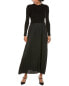 Taylor Satin Skirt Sweaterdress Women's Black L