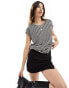 Vero Moda oversized stripe t-shirt in mono