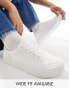 ASOS DESIGN plimsoll trainers in white