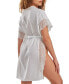 Женская пижама iCollection Sherry Lace Trimmed Robe with Double Side Slits Lingerie