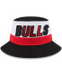 Men's White, Black Chicago Bulls Back Half Bucket Hat