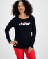 Women's Holiday Lane Scottie Walk Long-Sleeve Top, Created for Macy's