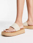 ASOS Design – Jonas – Leder-Mules in Creme mit Zehensteg