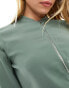 Vero Moda lightweight zip front bomber jacket in green