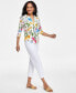 Women's Print Zip-Pocket Top, in Regular & Petite, Created for Macy's