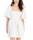 Women's Balloon Sleeve Cotton A-Line Dress