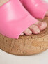 Madden Girl Zaharra cork platform sandal in hot pink