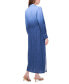 Women's Ombré Belted Long-Sleeve Maxi Shirtdress