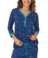 Women's 2-Pc. Printed 3/4-Sleeve Pajamas Set