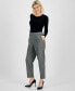 Petite High-Rise Tapered Plaid Pants, Created for Macy's