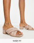 Simply Be Wide Fit soft padded mules in camel