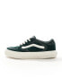 Vans rowley trainers in dark green and white