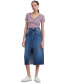 Women's Claire High-Waist Denim Midi Skirt