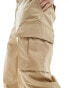 The North Face logo cargo trousers in beige