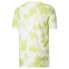 Puma Cloud Tie Dye Crew Neck Short Sleeve T-Shirt Mens Yellow Casual Tops 678790