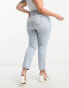 New Look Curve paperbag jean in mid blue